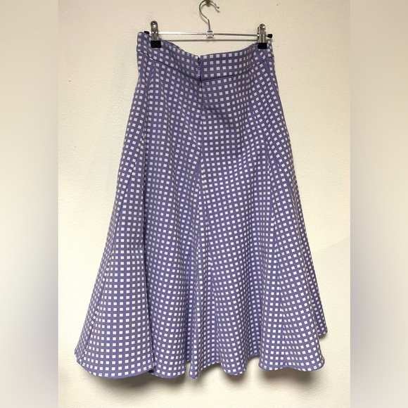 Eva Mendes A Line Skirt
Checkered Purple Plum Squares - Picture 2 of 7